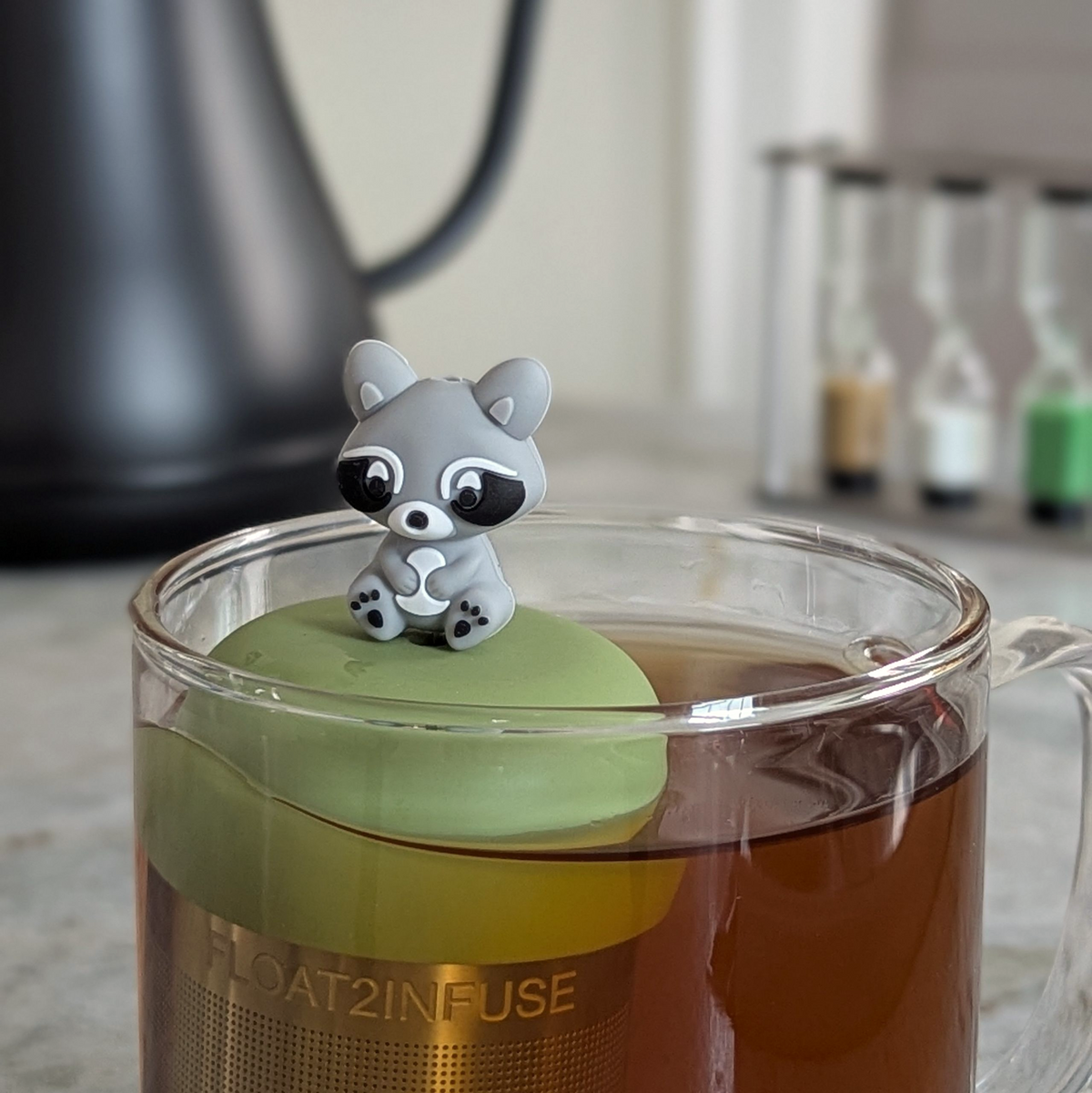 Floating Raccoon Tea Infuser - Cute Animal Tea Infuser for Loose Leaf Tea